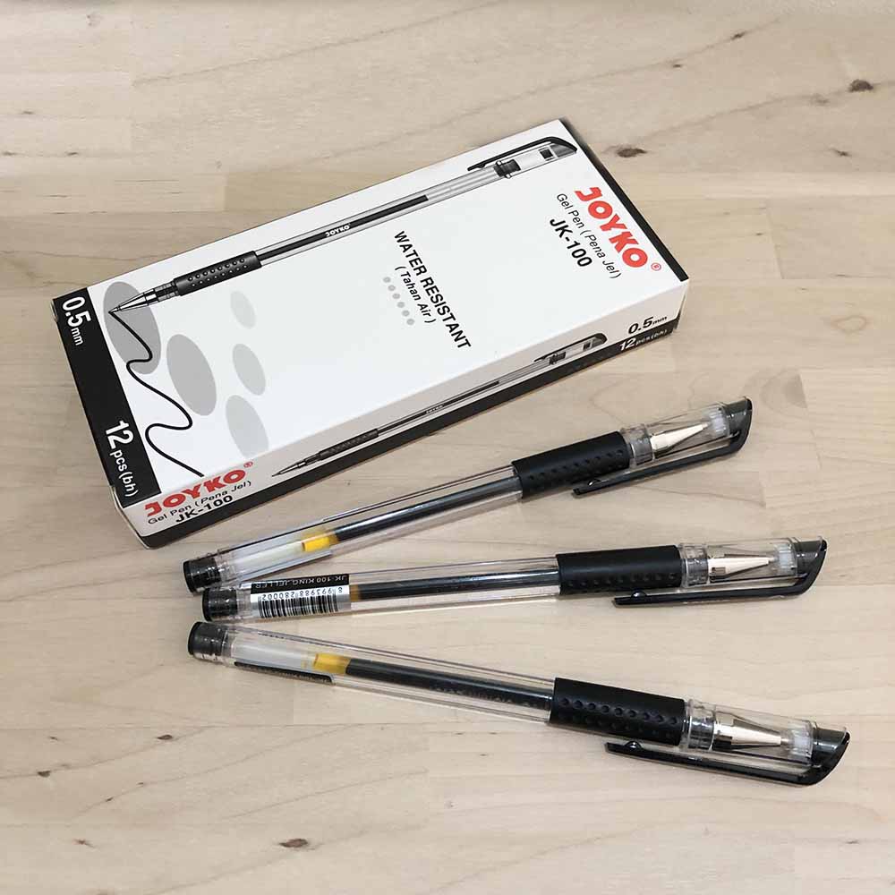 

Pen Bolpen Gel JK-100 Joyko HITAM / MERAH Bolpen (1PC)