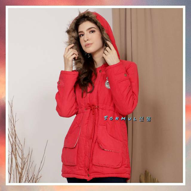 IMPORT WOMAN WINTER HOODIE VINTAGE COAT JAKET WANITA MUSIM DINGIN