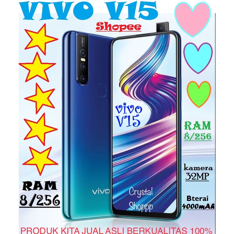 VIVO V15 ORI RAM 8/256GB BARU FULLSET SEGEL GARANSI 1TAHUN