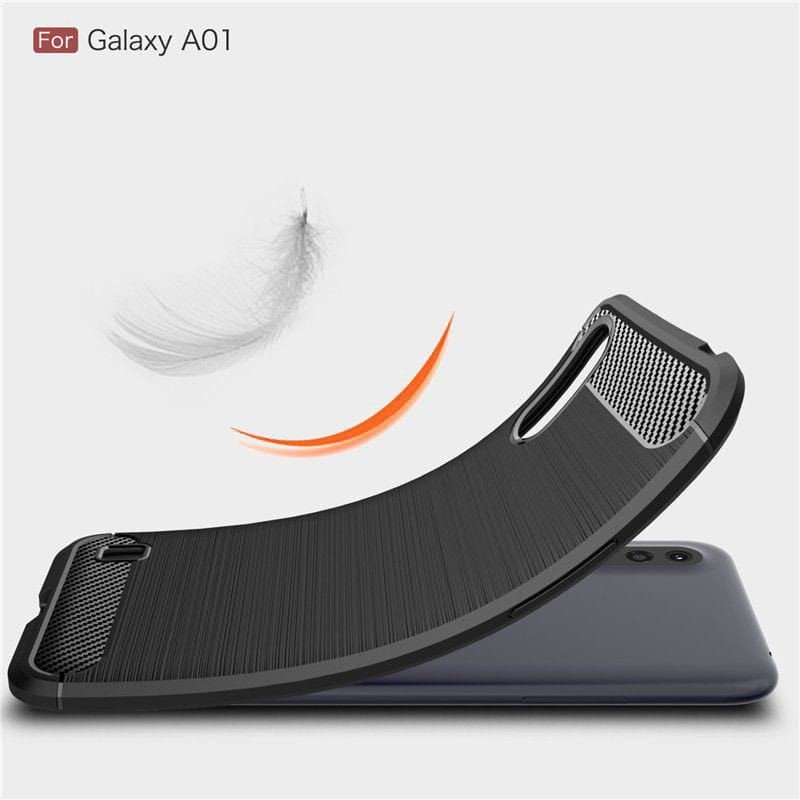 Case Samsung A01 Ipaky Fiber Carbon ultimatte Premium Quality