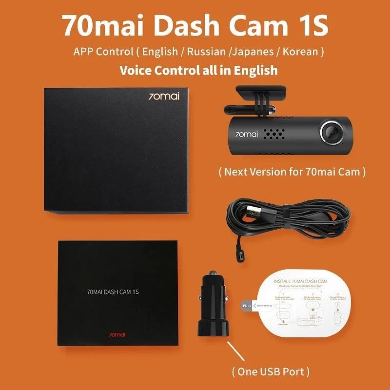 70Mai Smart Dashcam WiFi Car DVR Voice Control Global Version D06 1S