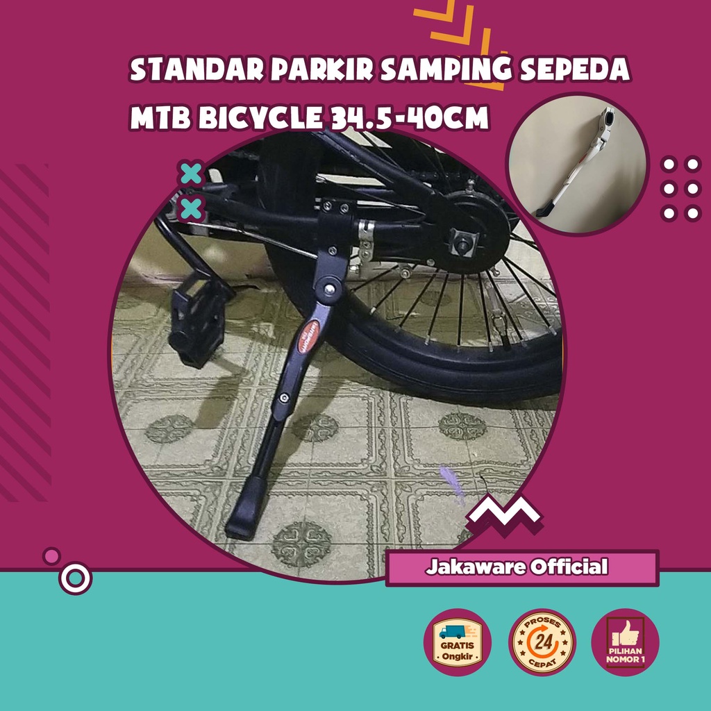 STANDAR PARKIR SAMPING SEPEDA MTB BICYCLE 34.5-40CM SAMPING SEPEDAH GUNUNG FEDERAL GOWES ONTEL JENGK