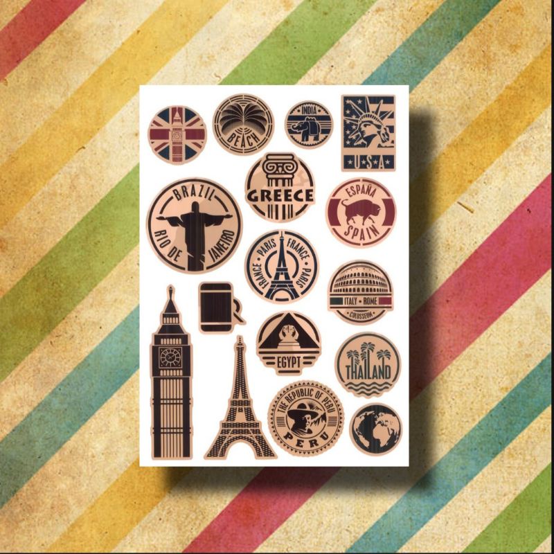 PROMO Sticker Tumblr Aesthetic Vintage / Stiker Case / Seticker Scrape Book Jurnal-05VTG