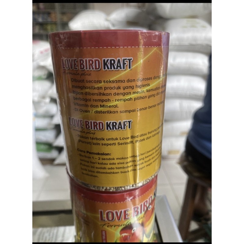 Lovebird kraft formula khusus / pakan makanan burung lovebird