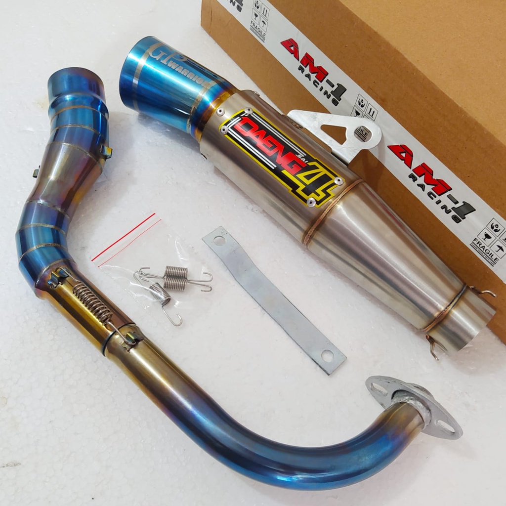 Knalpot Racing Bluemoon DAENG Gp Warrior Sai 4 DAENGSAI4 Mio Cw Soul Sporty M3 J Gt Z Xeon Spacy Bea