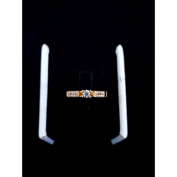 cincin mata 1 emas kuning berlian asli terbaruu