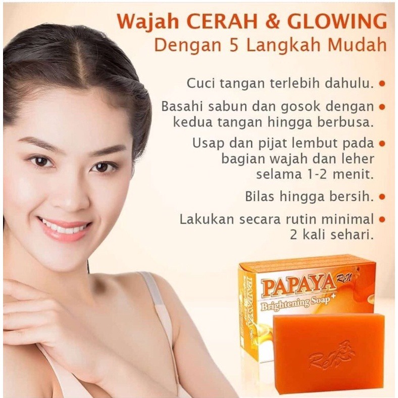 REN Papaya Brightening Soap Sabun Pencerah Pemutih Wajah