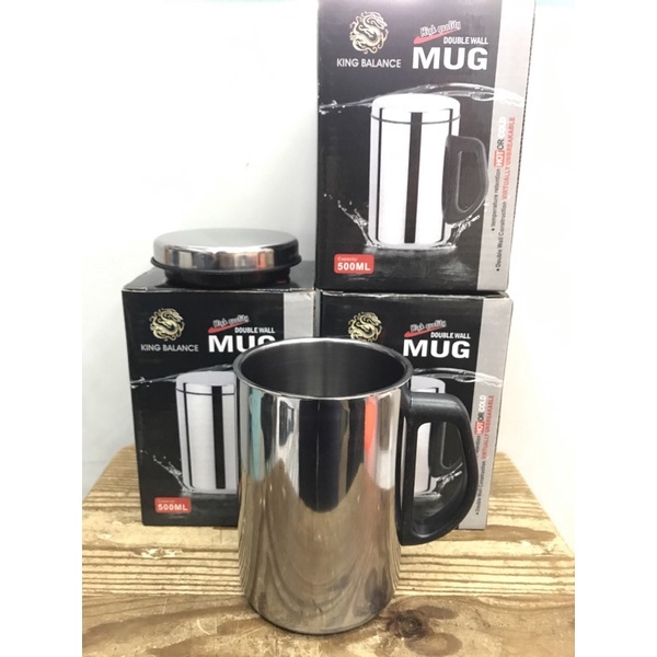 MUG Termos kopi stainless 500ml King Balance multifungsi Stainless