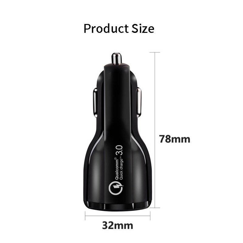 Pengisi daya mobil USB ganda pengisian cepat Qualcomm mendukung berbagai terminal-SWeluler mobil-Won