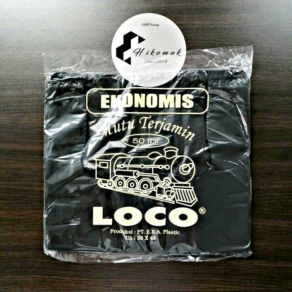 Loco Ekonomis 28 x 48 Hitam Kantong Plastik Kresek Murah Berkualitas