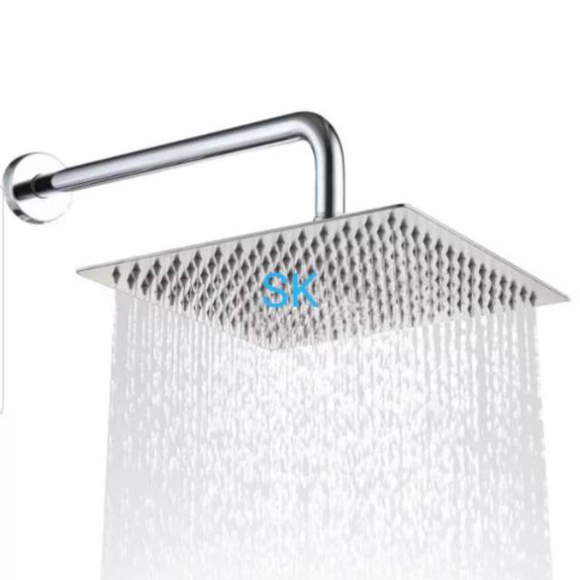 Wall Shower Tembok Stainles 4&quot; 6&quot; 8&quot; 10&quot; 12&quot; Kotak - Shower Mandi Tanam Tembok Minimalis Stenlis