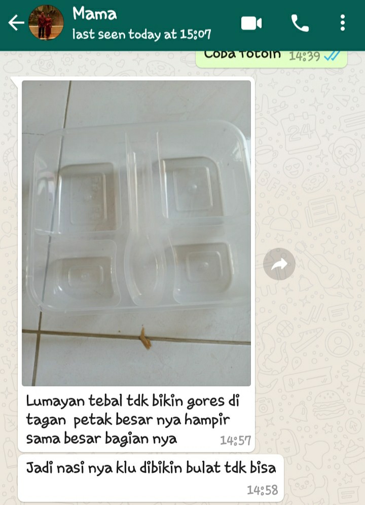 Thinwall Paket Serasi 1 (sekat 4 + Sendok Garpu), Food Grade, Tebal, Kotak Makan, Take Away