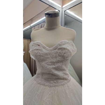 [GRATIS ONGKIR] Gaun wedding ekor 030 / gaun wedding second / gaun wedding preloved