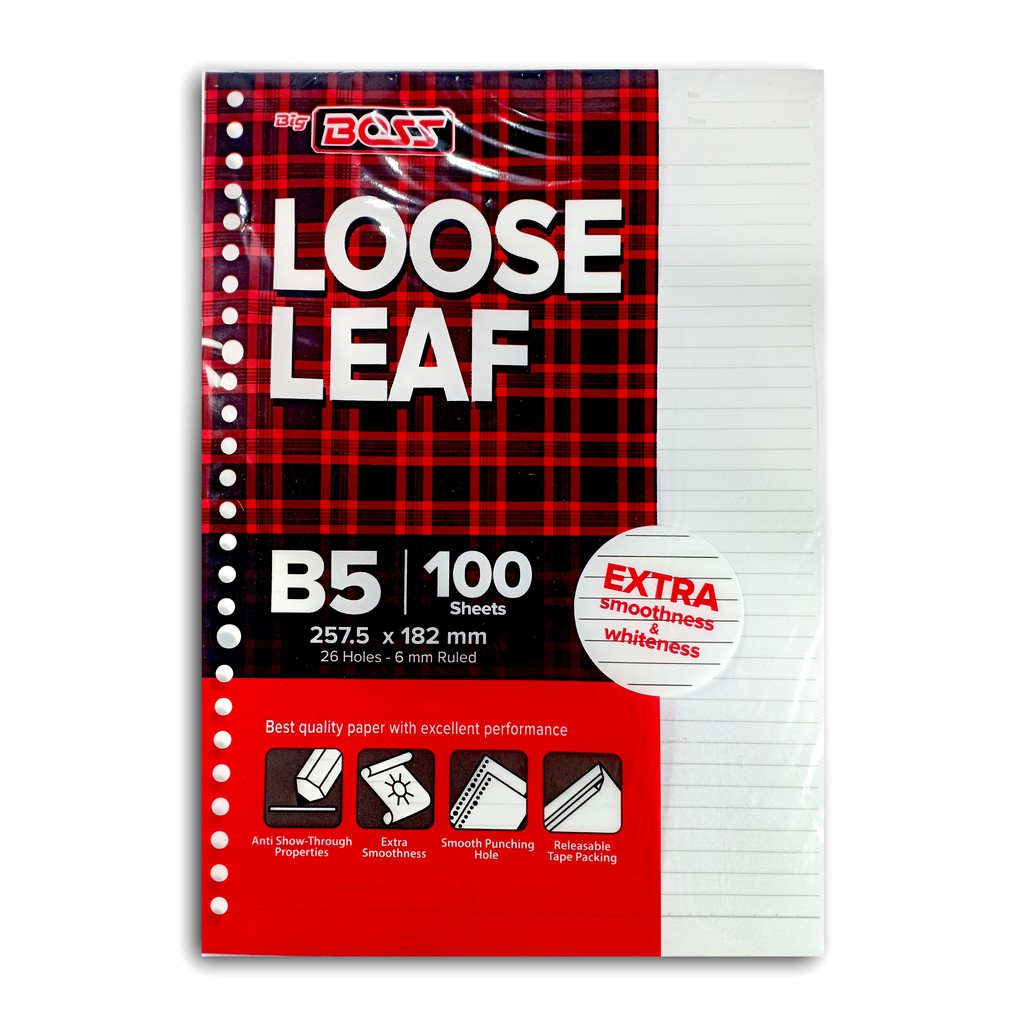 

Loose Leaf B5 100 - 1 Pcs