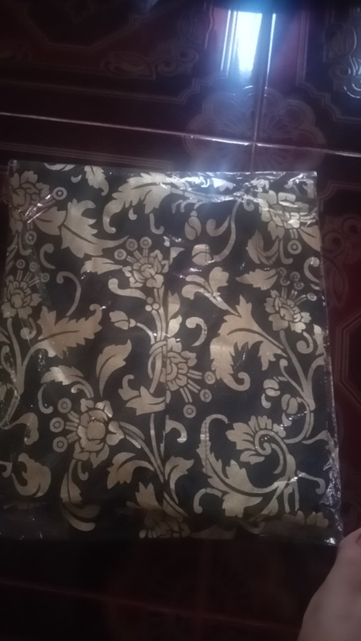 M L Xl Xxl Kemeja Prada Emas Kembang Gede B153 Hitam | Bakung Panjang | Atasan Pria Batik Modern