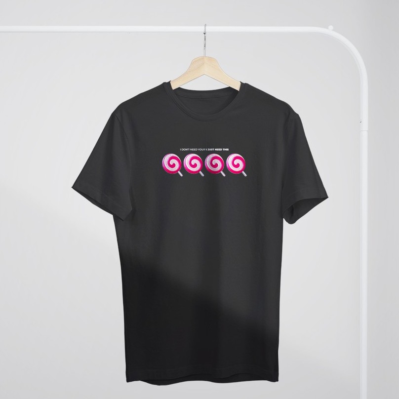 Kaos Slot Scatter Sweet Bonanza Warna Hitam Lengan Pendek