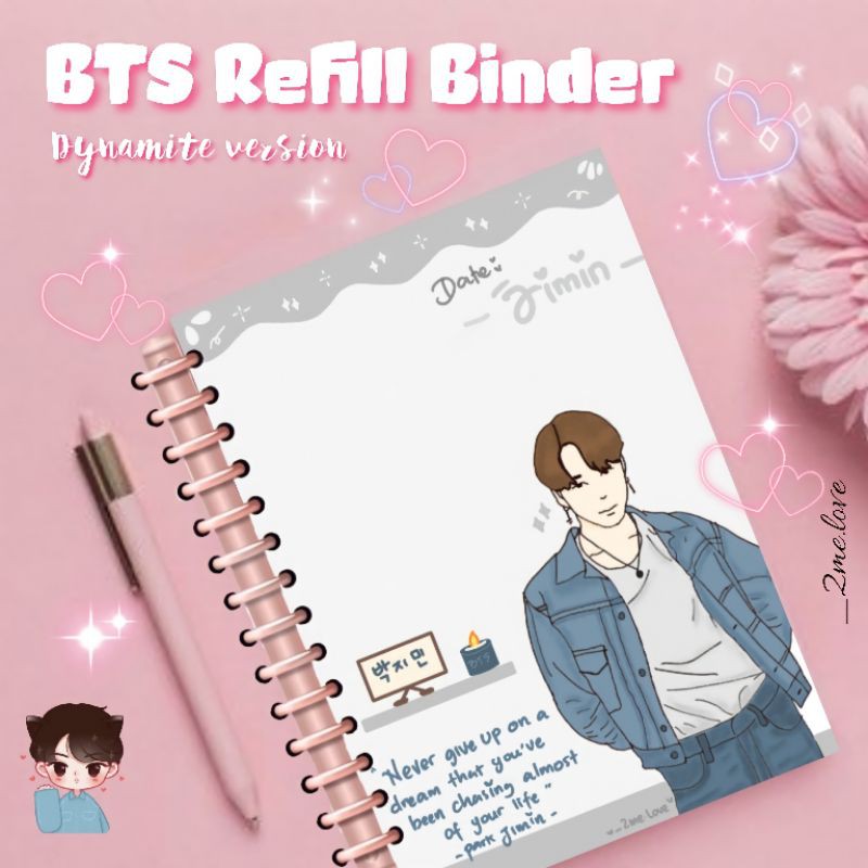 

Mariaarts - BTS Dynamite version refill binder buku jurnal catatan notebook cover binder