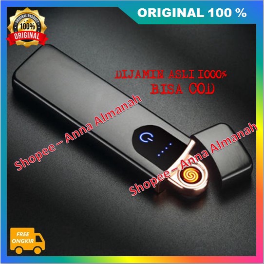 PROMO Korek Finger Print Korek Api Elektrik 100% ASLI ORIGINAL