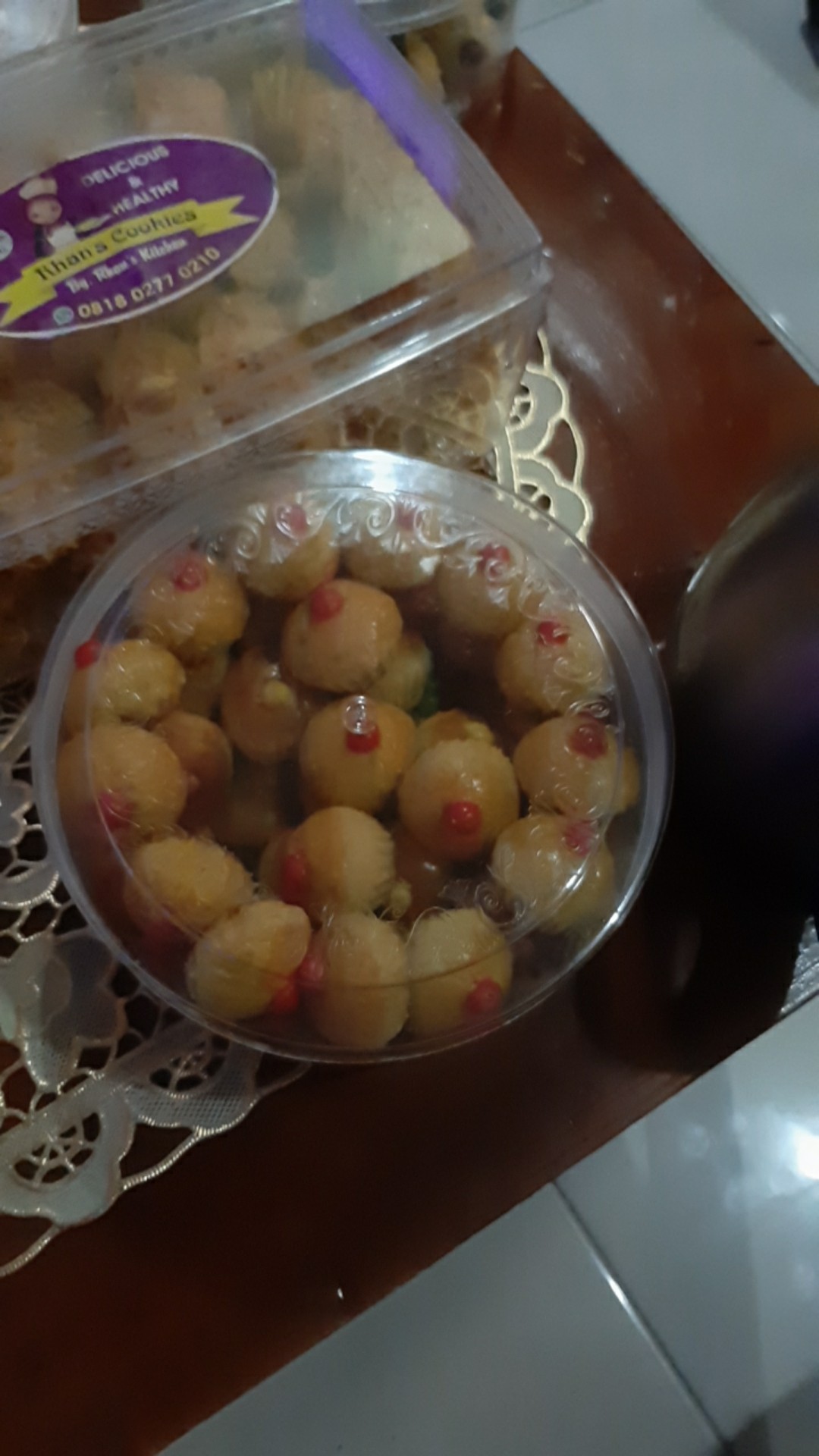 (6pcs) Wadah Plastik Tempat Makanan 500 Gr Batik Food Grade Toples Bulat Warna Kontainer