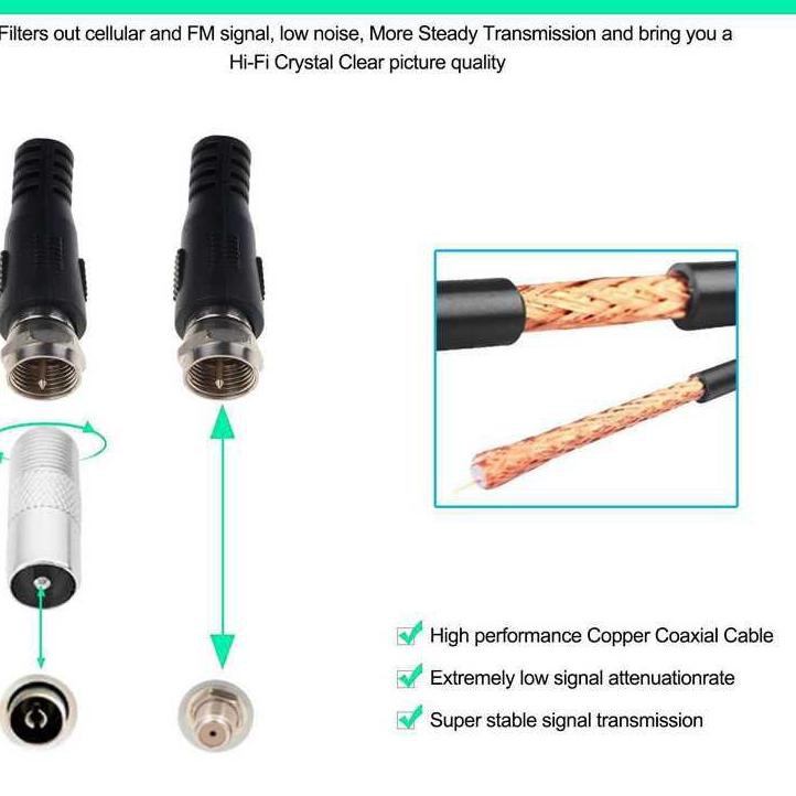 ✶ ANTENA TV DIGITAL / ANTENA TV INDOOR /ANTENA DIGITAL/ANTENA TV LED/TAFFWARE ANTENA/PENGUAT SINYAL