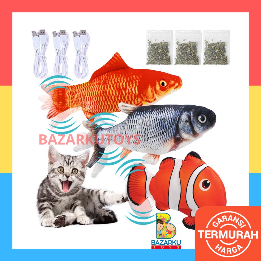 Dancing Fish Catnip Mainan Ikan Bergerak Boneka Ikan Boneka Bergerak Boneka Anak Boneka Bayi