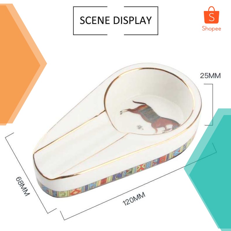 Grosir HANNICOOK Asbak Rokok Cerutu Keramik Cigarette Ashtray - P100-H Elegan