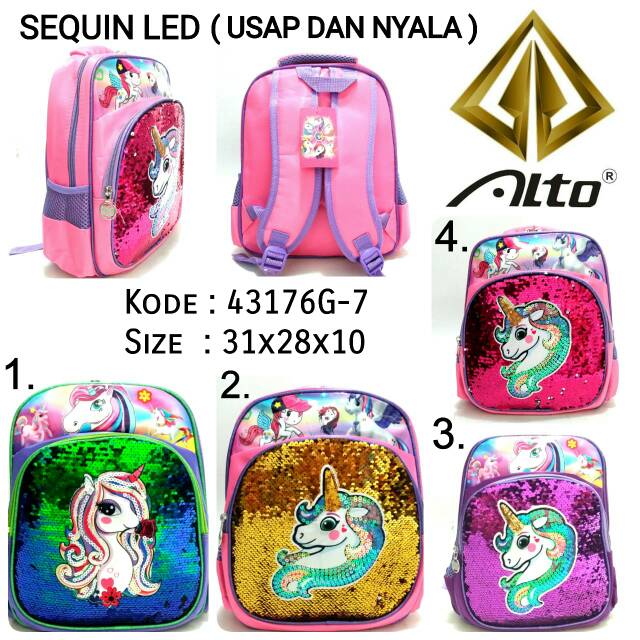 TAS RANSEL BACKPACK USAP DAN LAMPU ALTO 43176G-7