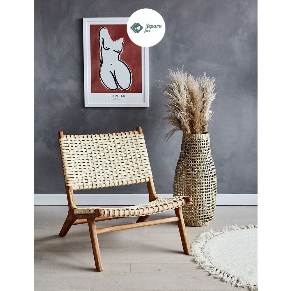Kursi Jati Teras Minimalis Rotan Teak Chair CV Jeparafurn - Lc1