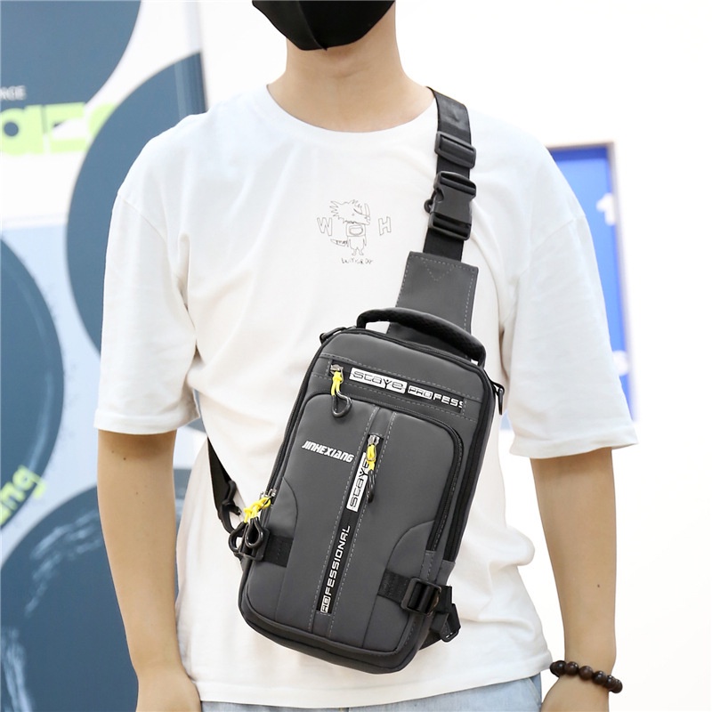 Korea Versi Chest Tas Pria Leisure Mode Oxford pakaian Single Shoulder Kecil Ransel trend besar Kapa