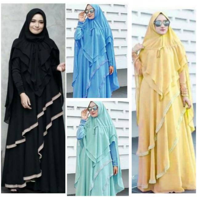 MP SHINTA GAMIS CERUTY BIRU TURKIS MUSTARD