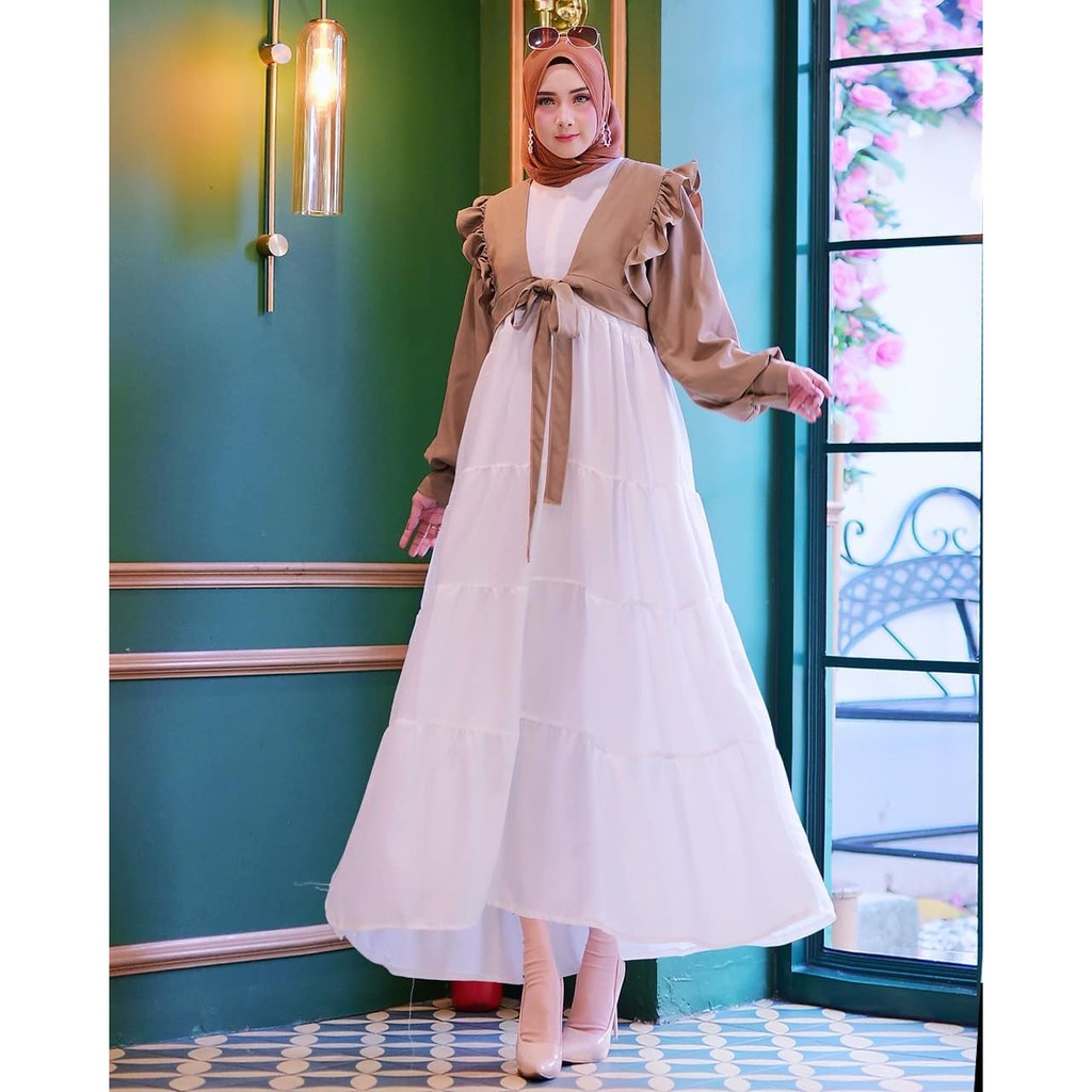 Grosir Baju Stelan Fashion Wanita Muslim Kaira One Set