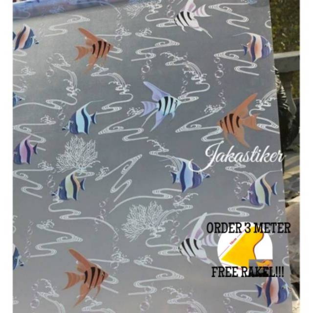 Sticker/stiker kaca/kaca film/motif ikan mas