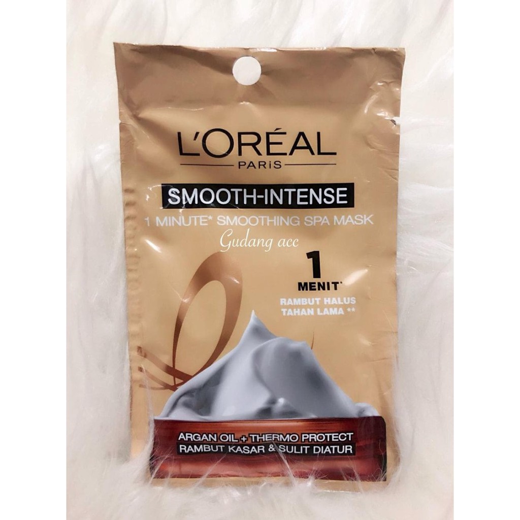 Loreal Smooth Intense Hair Mask Sachet 20ml / Masker Rambut Sachet