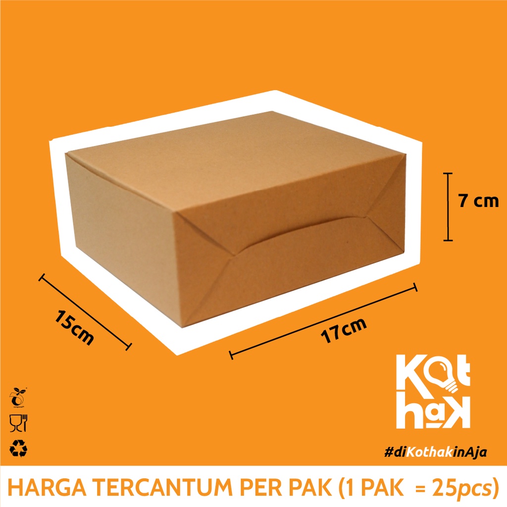 

Paper Food Box / Box Cemilan 15 x 17 x 5 Untuk Makanan ukuran besar