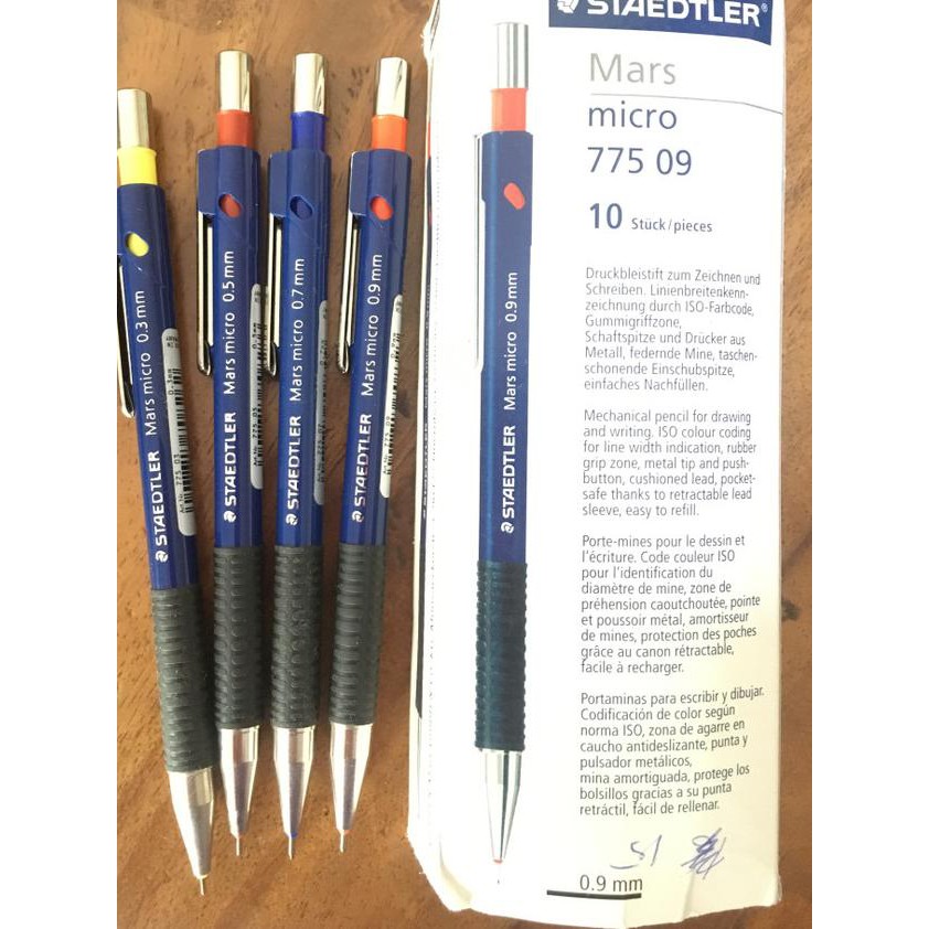 

Ori Jerman Staedler Mars Micro pensil mekanik 0.3, 0.5, 0.7, 0.9 mm