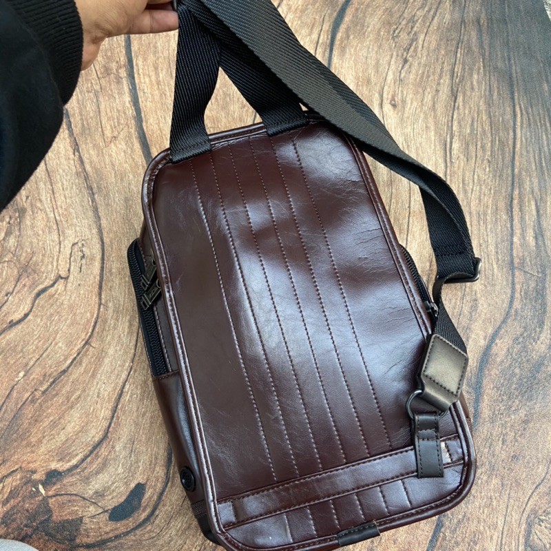 Tumi saratoga special Edition brown full ori leather tas selempang pria tumi body bag tumi