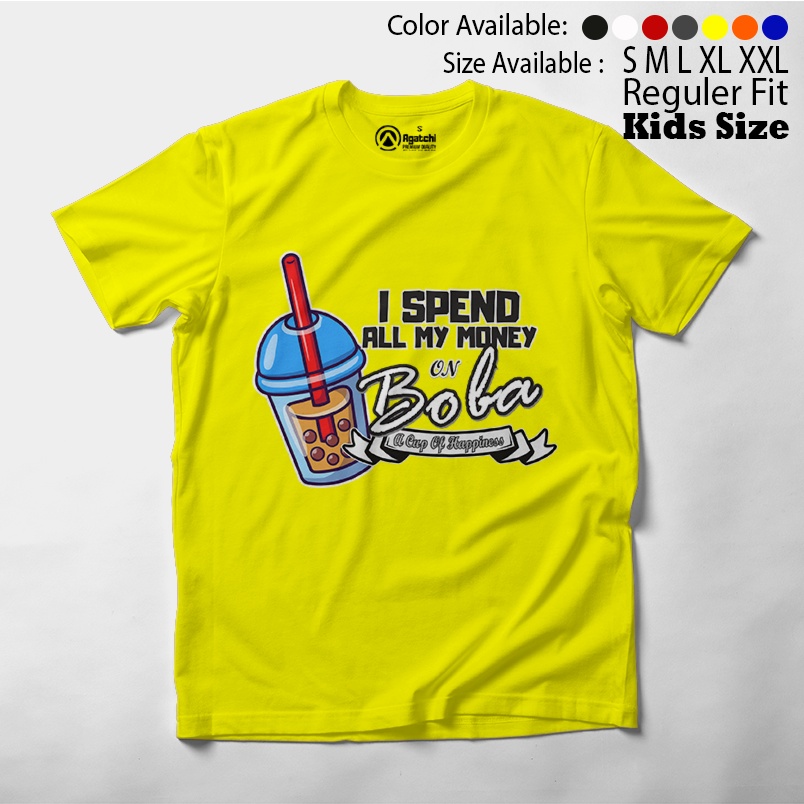 Baju Anak / Kaos Atasan Anak Viral Boba Lover