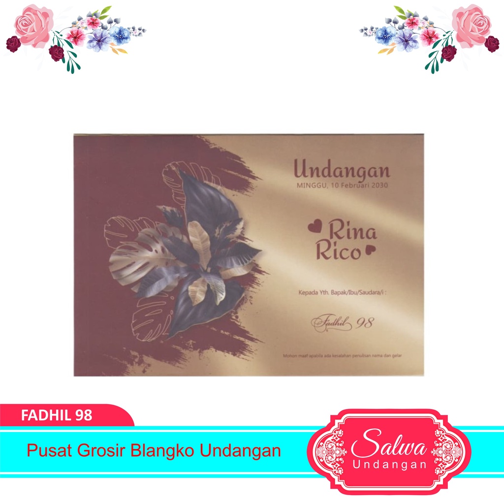 Blangko Undangan Fadhil 98 Harga Murah
