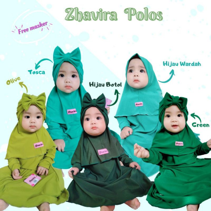 GAMIS ANAK , GAMIS ZHAVIRA POLOS GAMIS BAYI S-XL