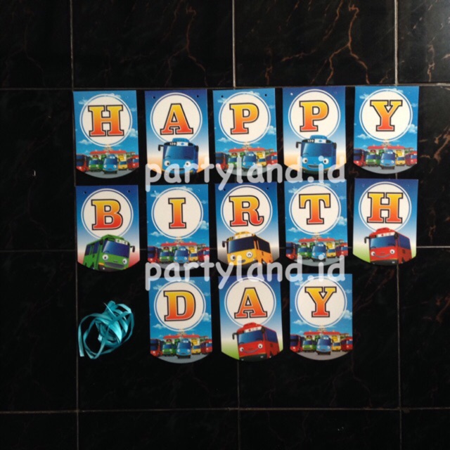 Banner Flag Happy Birthday Tayo