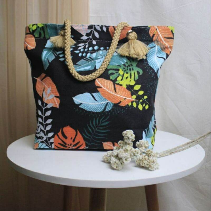 Tas Jinjing Wanita Kecil Murah/Hand Bag Mukena Wanita Kanvas Tali Sumbu