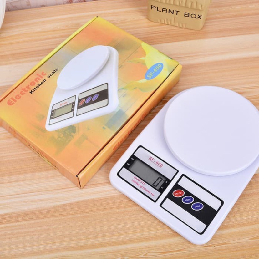 ( BISA COD ) PROMO TIMBANGAN DAPUR DIGITAL SF-400 / TIMBANGAN KUE DIGITAL 10KG  / ELECTRONIC PORTABLE SCALE / ALAT PENGUKUR KUE TEPUNG BAHAN LCD / ALAT UKUR BAHAN KUE / WARNA PUTIH WHITE MENGGUNAKAN BATERAI A3 AAA