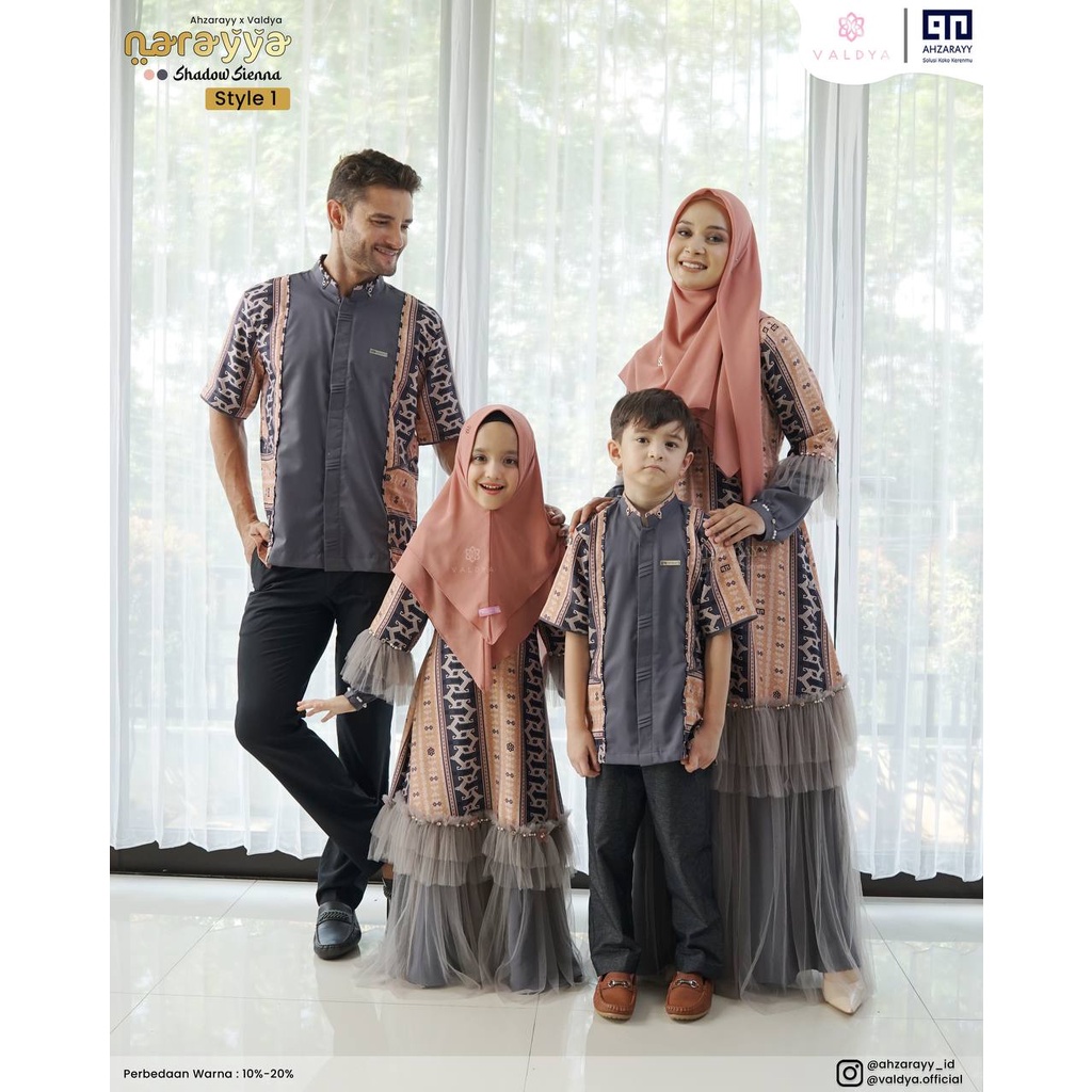 [ READY SIAP KIRIM ] FAMILLY SET LEBARAN NARAYYA SERIES BY VALDYA-Sarimbit Lebaran Keluarga-Baju Cou