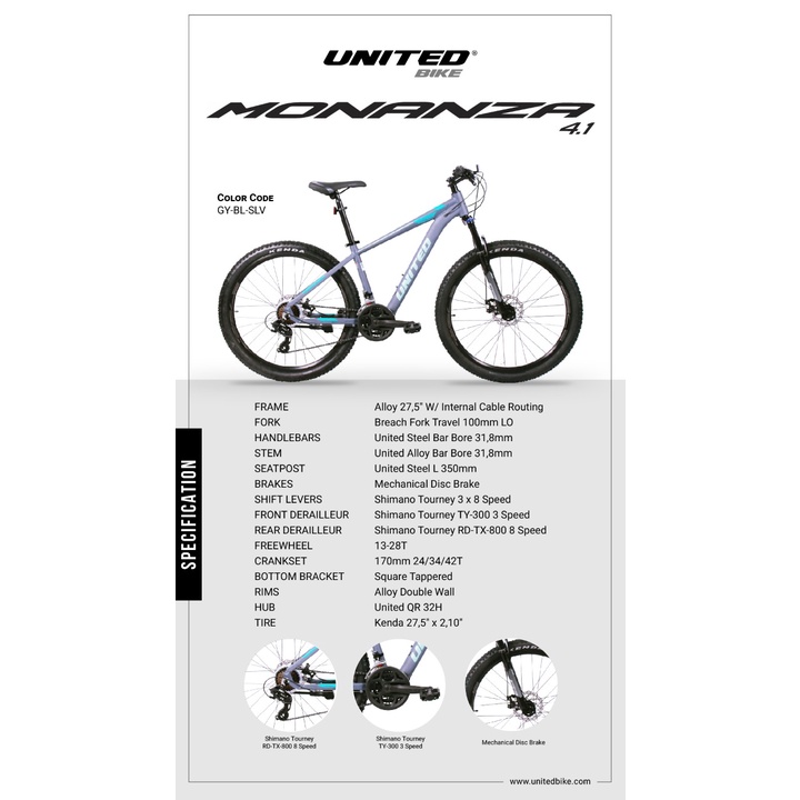 Sepeda Gunung MTB 27.5 inch United Monanza 4.1