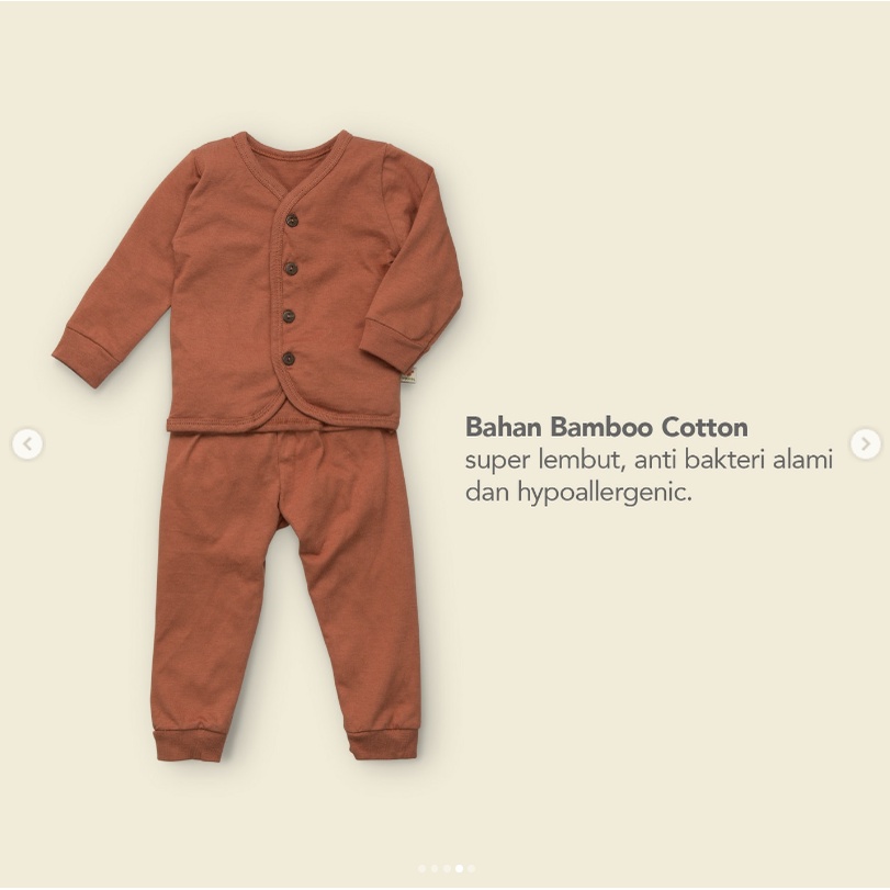 VELVET Stelan Panjang Celestial Piyama Bamboo Cotton  Size Newborn | S | M | L (1 stel/pack)