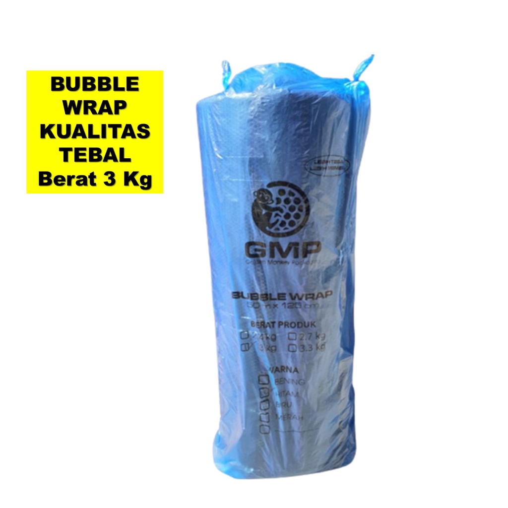 

Bubble Wrap MP/GMP Bening Hitam Per Rol Kualitas Tebal Berat 3kg
