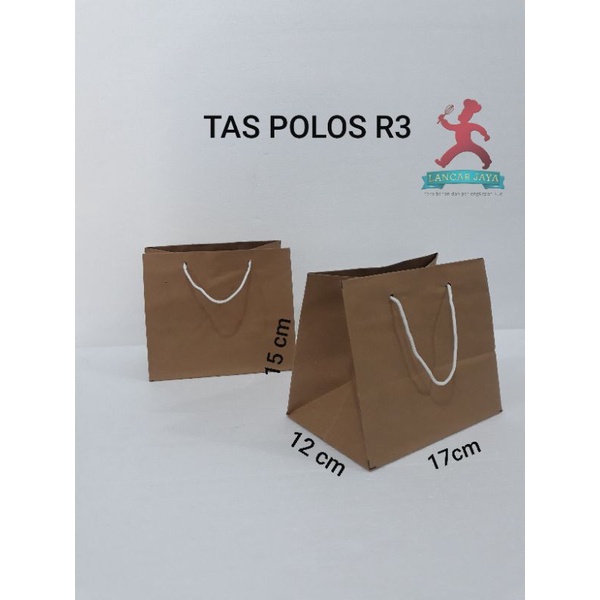 

Tas Kertas/ Tas Polos R3/ Paper Bag R3 Coklat (12pcs)