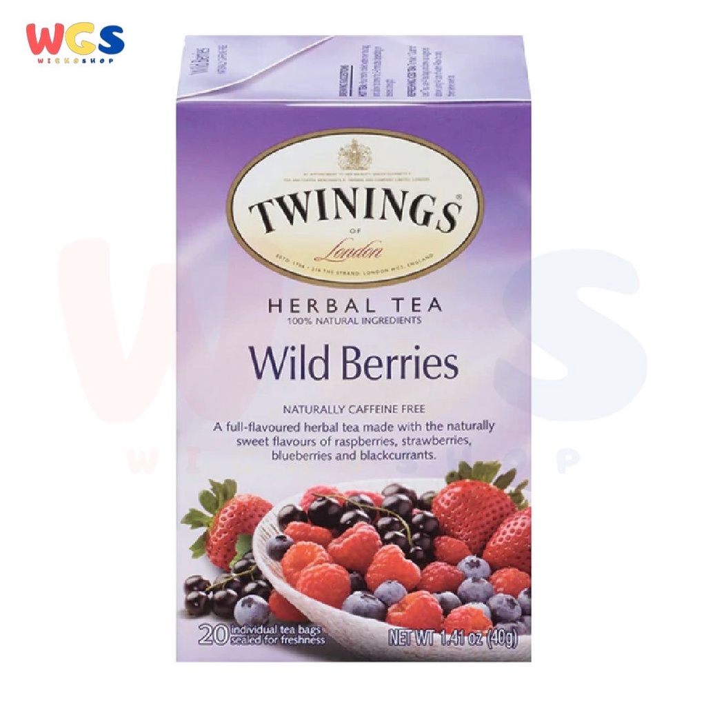 Twinings of London Wild Berries Herbal Tea Caffeine Free 20s  x 2g