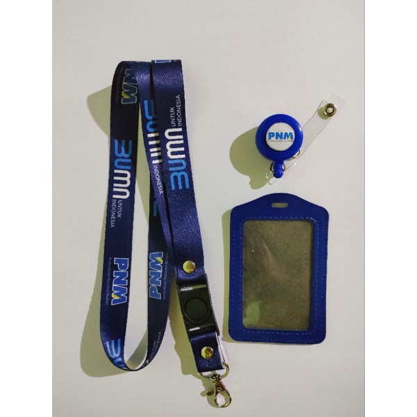 Tali id card PNM BUMN terbaru lanyard printing satuan READY STOK