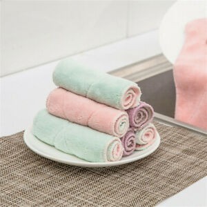 Dish Towel Coral Fleece Kain Lap Piring Dapur Microfiber Anti Minyak